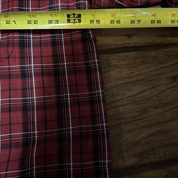 Wrangler Riata Western Shirt Mens XL Red Plaid Button Up down Cowboy christmas - Picture 5 of 7